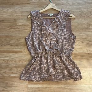 Maxx Studio Women’s Blouse Sleeveless Dotted Size Medium